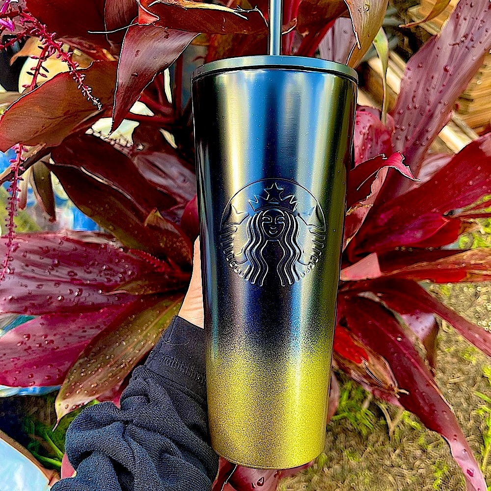 🖤💛Walt Disney World 50th Anniversary Starbucks Tumbler Cup Mug New Black&Gold